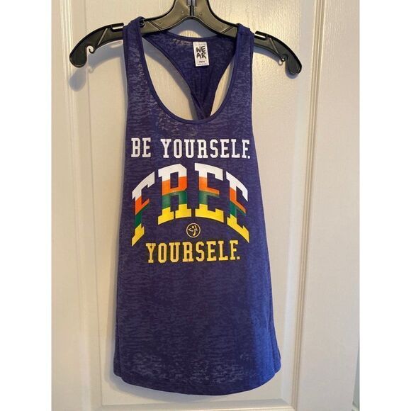 NWT Zumba XS Twisted Racerback Tank‎ - Picture 1 of 5